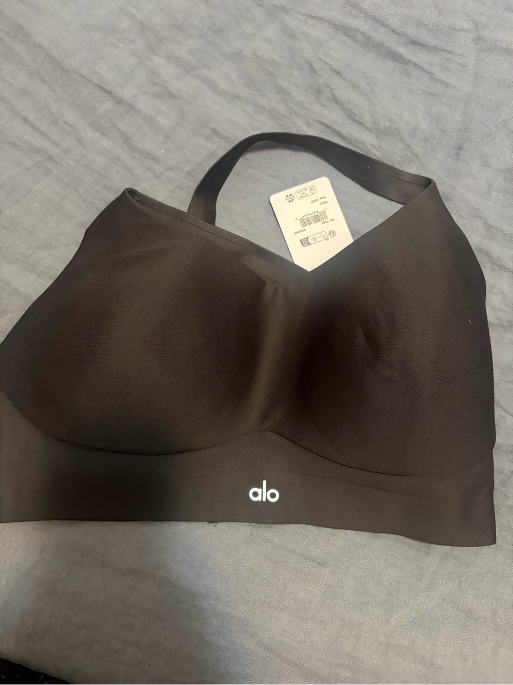 ALO Yoga Black Seamless Sports Bra Bodysuit Top